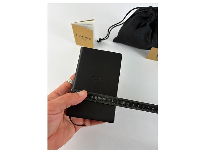 Vintage Loewe Vogue Calf Leather Notebook Black Beige - view 10