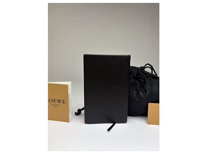 Vintage Loewe Vogue Calf Leather Notebook Black Beige - view 13