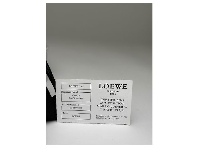Vintage Loewe Vogue Calf Leather Notebook Black Beige - view 3
