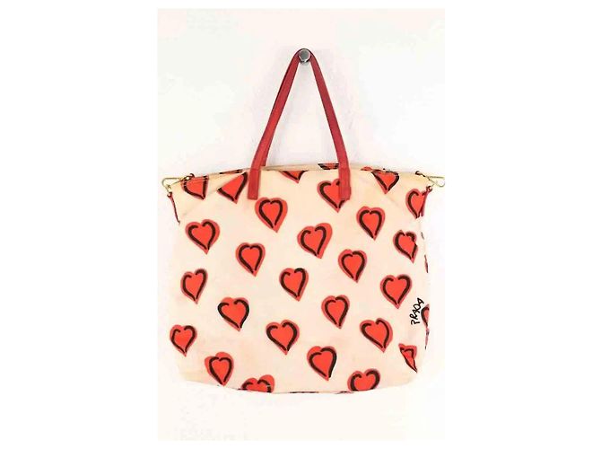 Bolso tote Prada beige de tela - vista 2