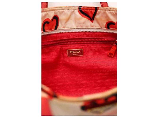 Bolso tote Prada beige de tela - vista 6