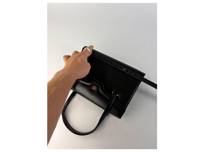 Vintage Givenchy Antigona Strukturleder Handtasche Schwarz - Ansicht 8
