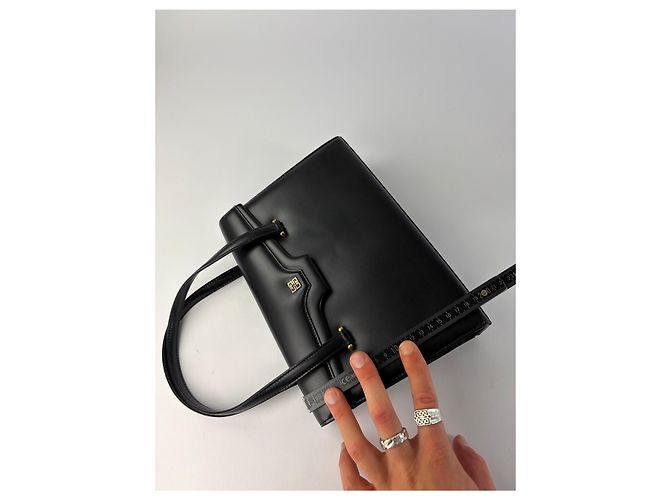 Vintage Givenchy Antigona Strukturleder Handtasche Schwarz - Ansicht 9