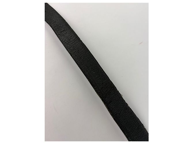 Edge Céline Vintage Celine Ledergürtel Schwarz Goldene Schnalle - Ansicht 3