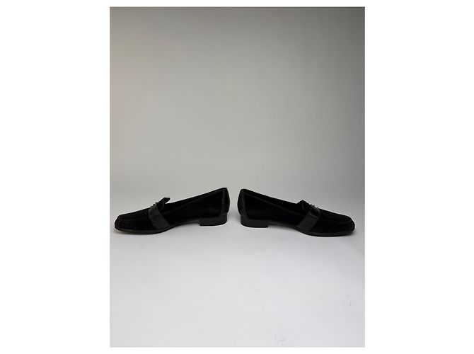 Vintage Loewe Suede Leather Loafers Schwarz EU37.5 - Ansicht 4