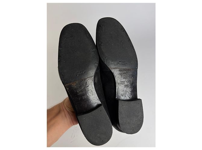 Vintage Loewe Suede Leather Loafers Schwarz EU37.5 - Ansicht 7