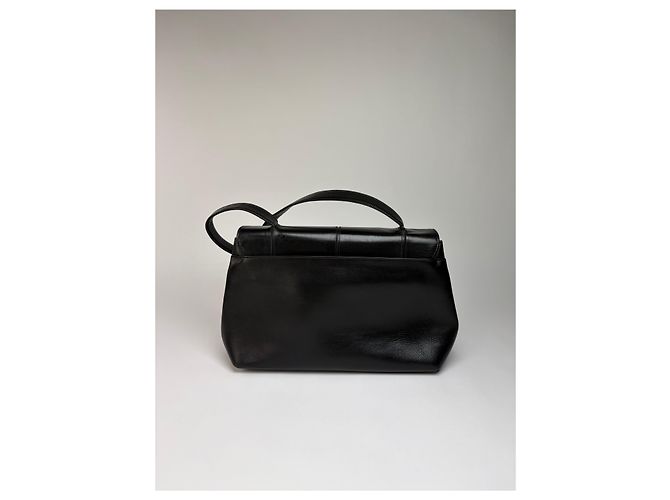 Vintage Givenchy Antigona strukturierte Lederhandtasche mit oberem Griff Schwarz Gold - Ansicht 2