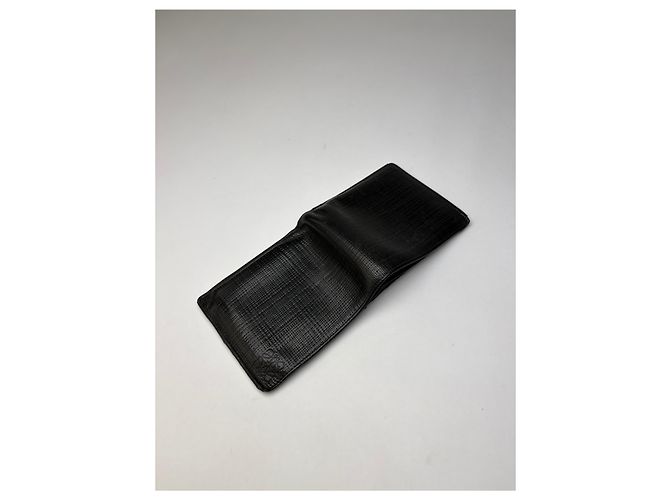 Vintage Loewe Bifold Portemonnaie aus geprägtem Leder Schwarz - Ansicht 11