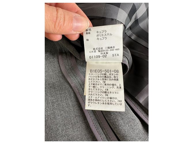 Vintage Burberry Wool Blend Blazer Grey M - view 10