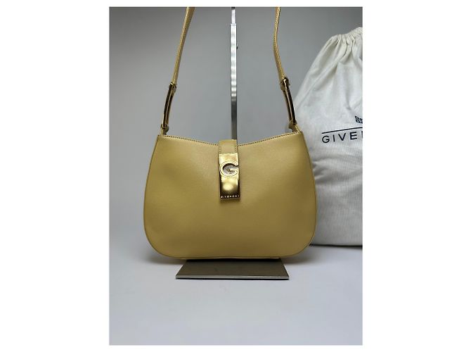 Antigona Vintage Givenchy strukturierte Lederhandtasche mit oberem Griff Cream Yellow Green Beige - Ansicht 12