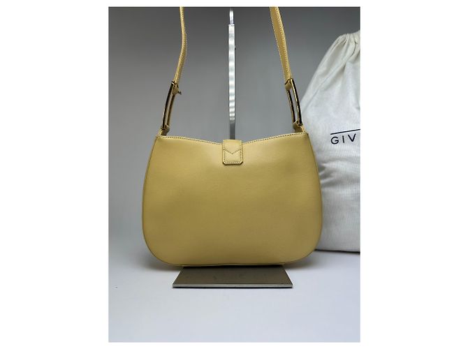 Antigona Vintage Givenchy strukturierte Lederhandtasche mit oberem Griff Cream Yellow Green Beige - Ansicht 13