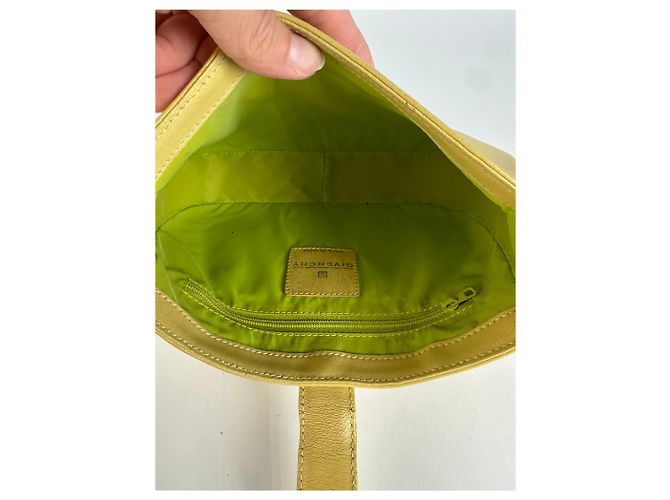 Antigona Vintage Givenchy strukturierte Lederhandtasche mit oberem Griff Cream Yellow Green Beige - Ansicht 14