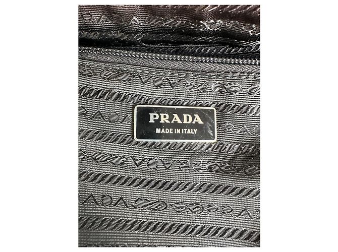 Borsa a mano Vintage Prada in pelle con doppia zip, viola scuro Porpora - vista 5
