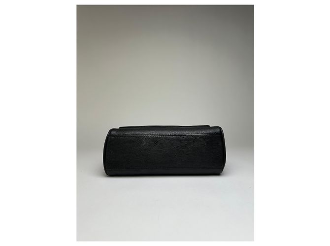 Vintage Givenchy Structured Leather Top-Handle Bag Black Gold - view 10