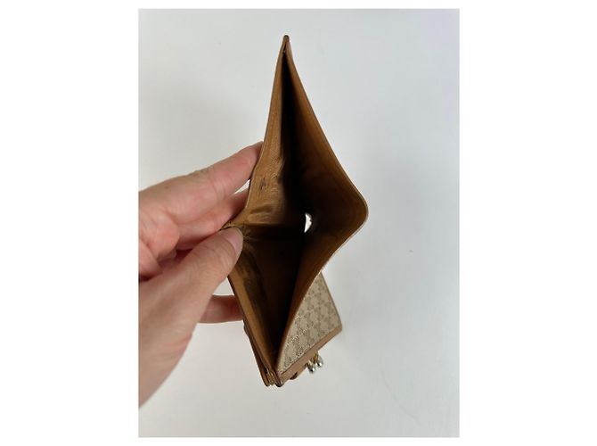 Céline Vintage Celine Macadam Canvas Bifold Wallet Beige Brown - view 10