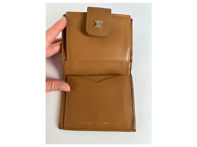 Céline Vintage Celine Macadam Canvas Bifold Wallet Beige Brown - view 4