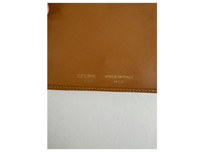 Céline Vintage Celine Macadam Canvas Bifold Wallet Beige Brown - view 5