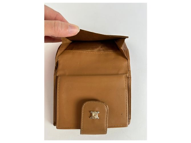 Céline Vintage Celine Macadam Canvas Bifold Wallet Beige Brown - view 6