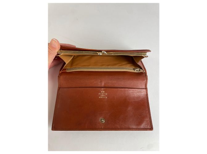 Céline Vintage Celine Leather Bifold Wallet Tan Gold Camel - view 3