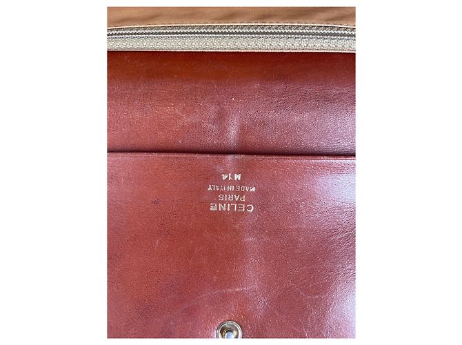Céline Vintage Celine Leather Bifold Wallet Tan Gold Camel - view 4