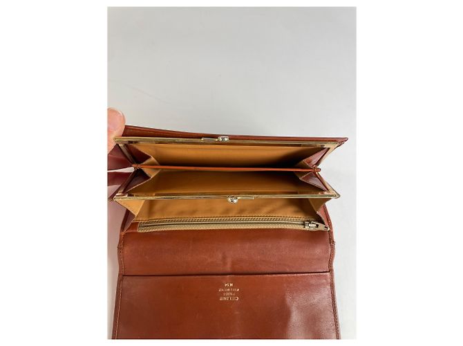 Céline Vintage Celine Leather Bifold Wallet Tan Gold Camel - view 5