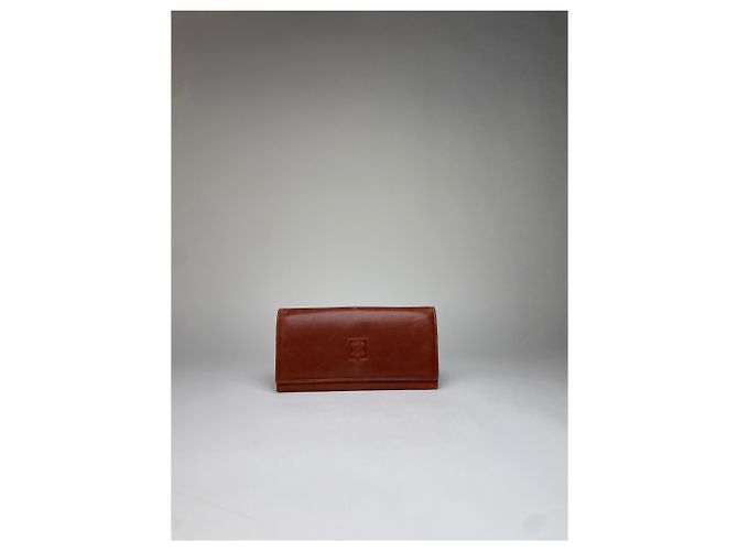 Céline Vintage Celine Leather Bifold Wallet Tan Gold Camel - view 9