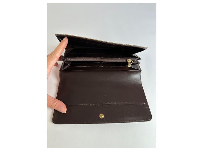 Céline Vintage Celine Macadam Canvas Bifold Wallet Beige Brown - view 3