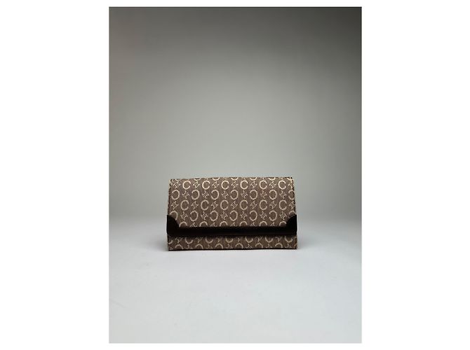 Céline Vintage Celine Macadam Canvas Bifold Wallet Beige Brown - view 9