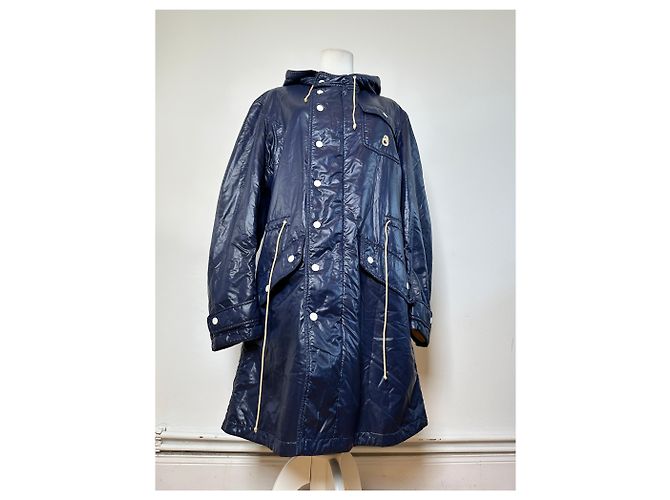 Impermeabile lungo vintage Courreges da uomo, Navy L Blu navy - vista 13