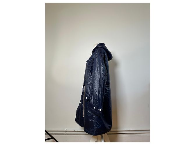 Impermeabile lungo vintage Courreges da uomo, Navy L Blu navy - vista 2