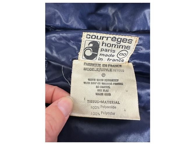 Impermeabile lungo vintage Courreges da uomo, Navy L Blu navy - vista 5