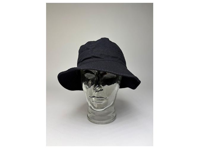 Cappello Bucket Vintage Courreges in misto cotone Navy L Blu navy - vista 2