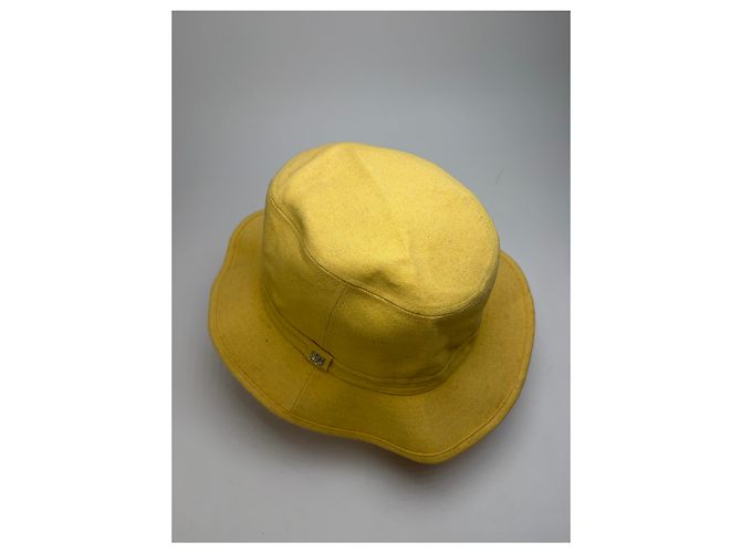 Vintage Givenchy Bucket Hat aus Baumwollmischung Gelb Beige Größe 57 - Ansicht 10