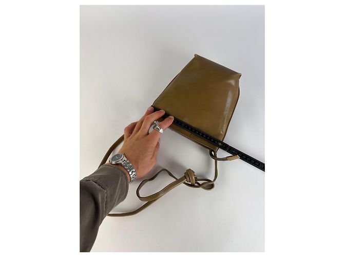 Vintage Issey Miyake Smooth Leather Pouch Bag Hellbraun - Ansicht 11