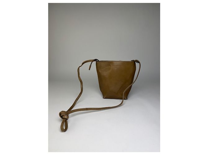 Vintage Issey Miyake Smooth Leather Pouch Bag Hellbraun - Ansicht 13