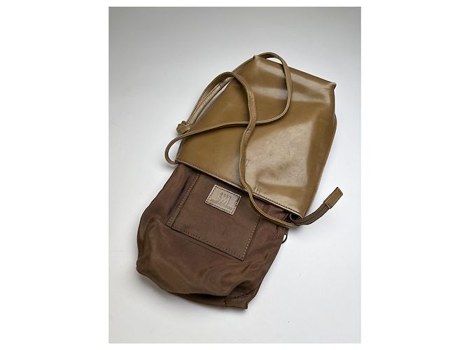 Vintage Issey Miyake Smooth Leather Pouch Bag Hellbraun - Ansicht 3