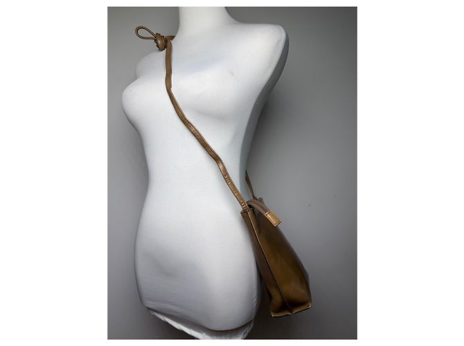 Vintage Issey Miyake Smooth Leather Pouch Bag Hellbraun - Ansicht 6