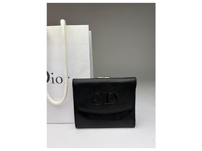 Vintage Dior Grained Leather Wallet Beige - view 12