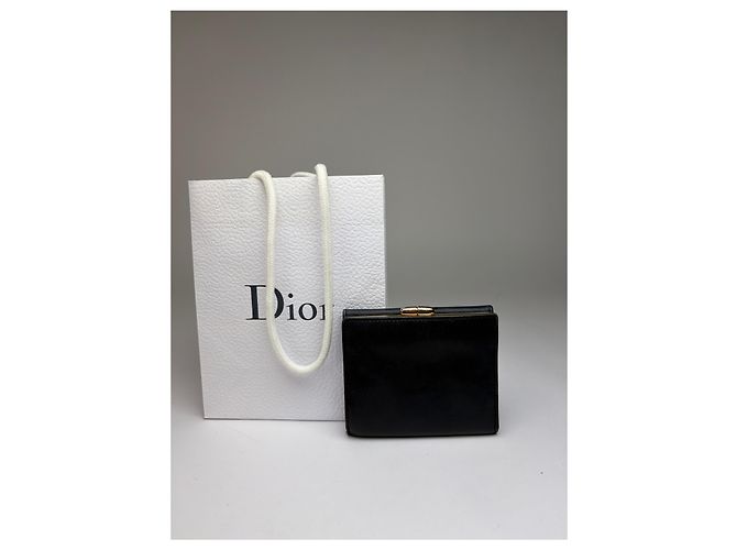 Vintage Dior Grained Leather Wallet Beige - view 2
