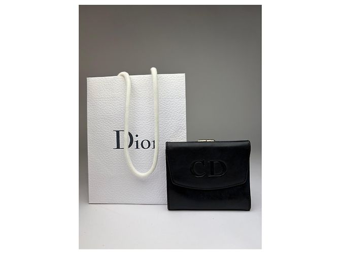 Vintage Dior Grained Leather Wallet Beige - view 6