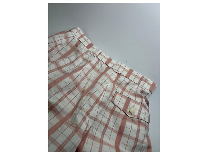 Chloé Vintage Chloe Karohose Weiß Rosa Gelb XS - Ansicht 14