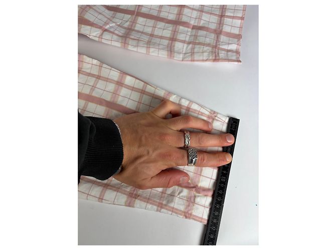 Chloé Vintage Chloe Karohose Weiß Rosa Gelb XS - Ansicht 8