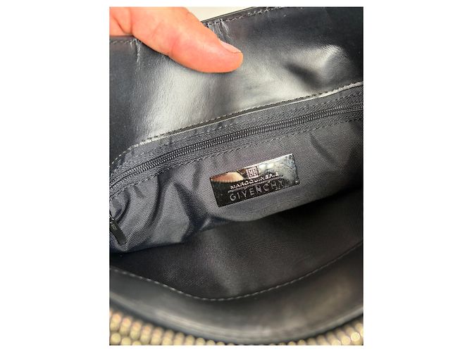 Vintage Givenchy Horizon Leather Structured Shoulder Bag Black - view 4