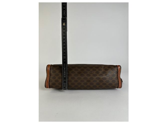 Céline Pouch con zip Vintage Celine Monogram Canvas Brown Tan Marrone - vista 12