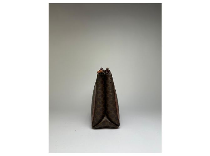 Céline Pouch con zip Vintage Celine Monogram Canvas Brown Tan Marrone - vista 4