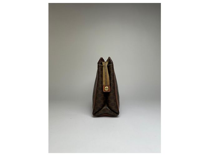 Céline Pouch con zip Vintage Celine Monogram Canvas Brown Tan Marrone - vista 6