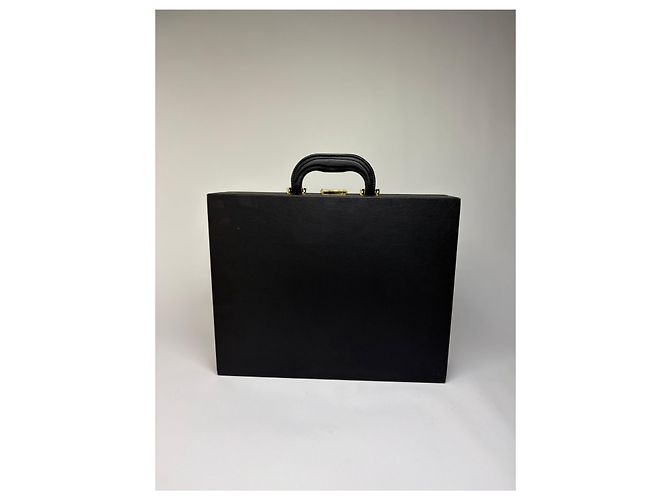 Vintage Versace Schmuckkästchen aus Leder Schwarz Gold - Ansicht 15