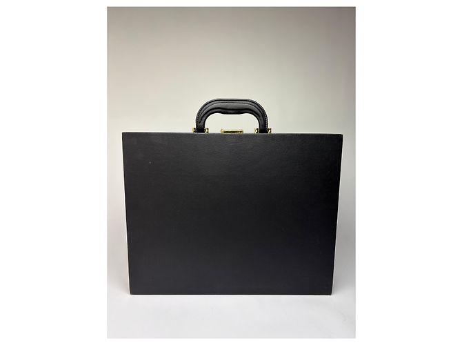Vintage Versace Schmuckkästchen aus Leder Schwarz Gold - Ansicht 2