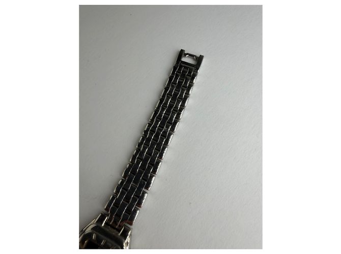Vintage Givenchy Armbanduhr aus Edelstahl Quartz Schwarz Silber - Ansicht 8