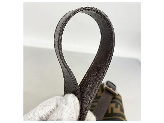 Borsa a secchiello Fendi Zucca Mamma Marrone - vista 8